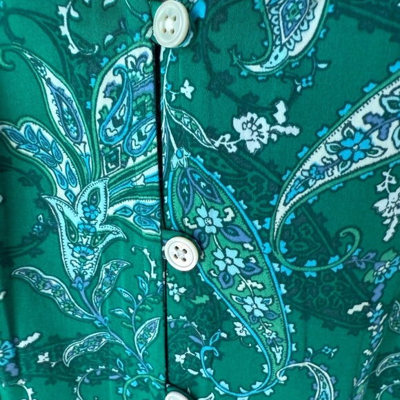 NWT J. Jill Teal Paisley Pullover Blouse SZ S - Picture 3 of 12